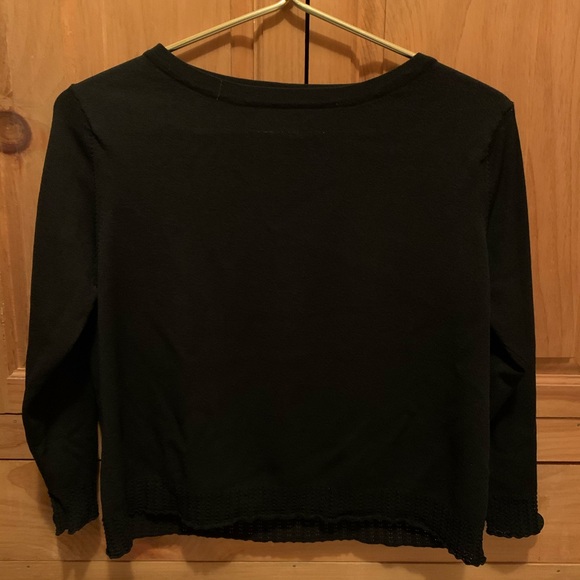 Eileen Fisher Light Viscose Boxy Knit Detail Top L - Picture 6 of 8